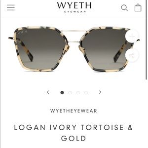 Wyeth Eyewear Logan Ivory Tortoise & Gold Sunglasses